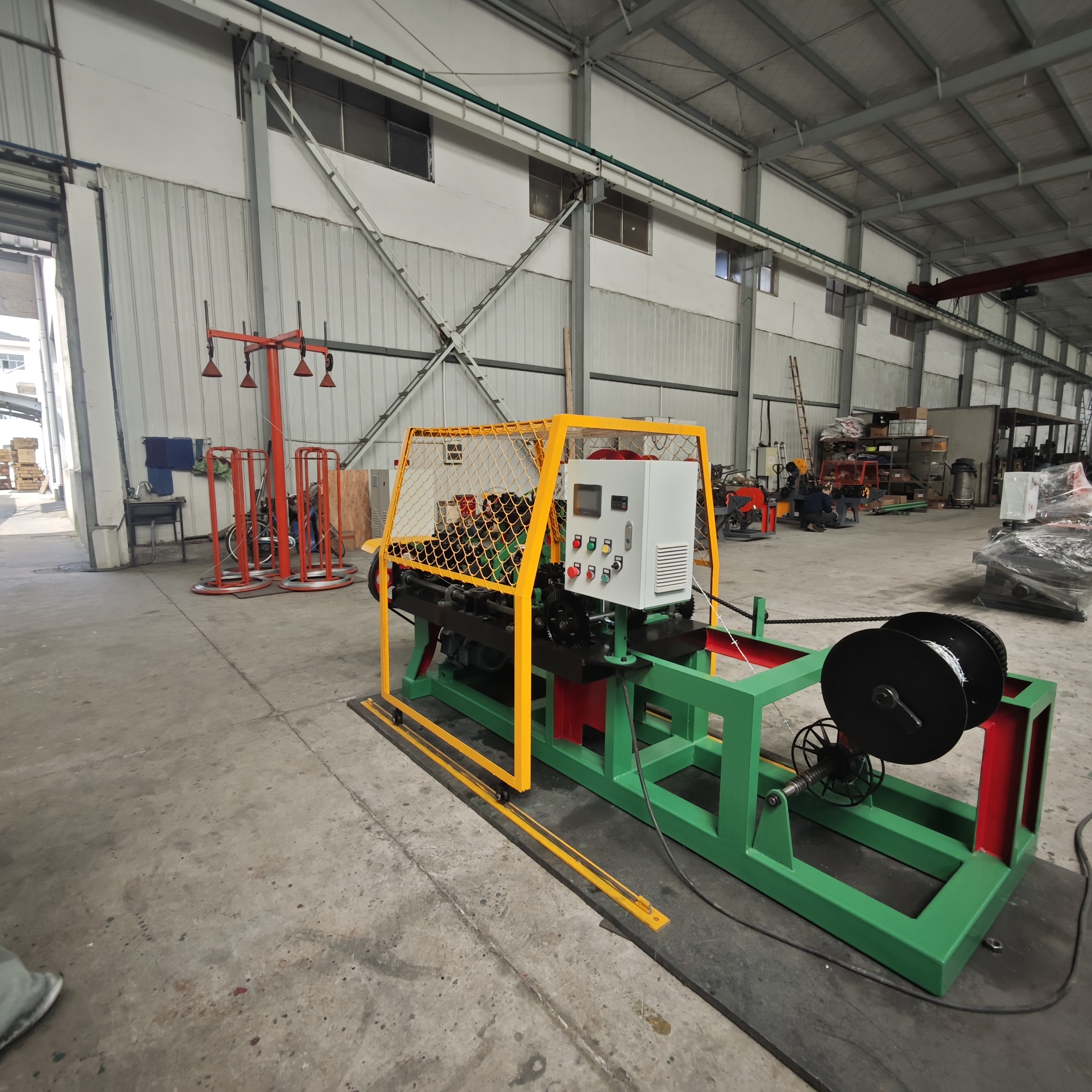Barbed Wire Machine in our factory.