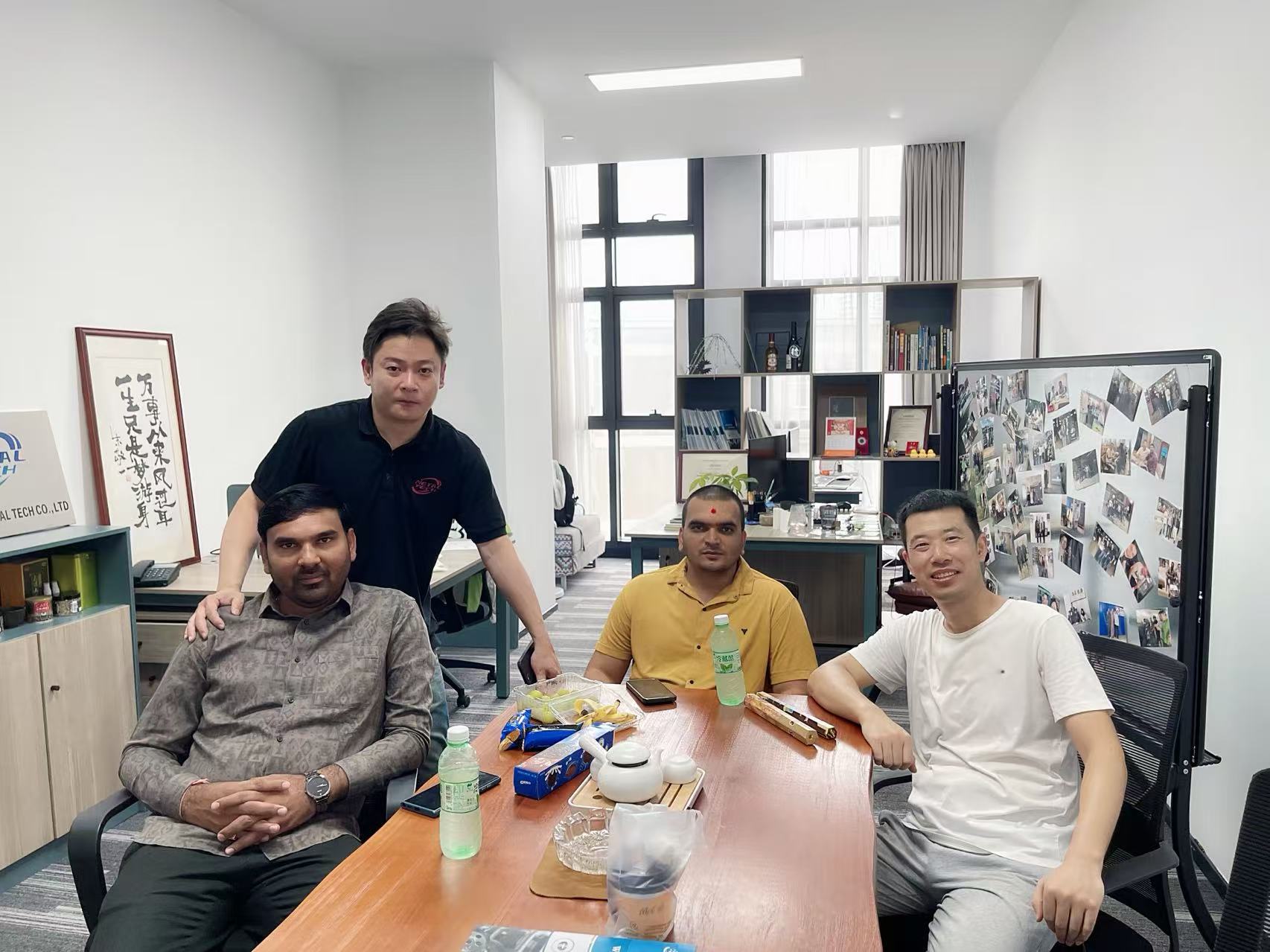 Foreign customers visit
